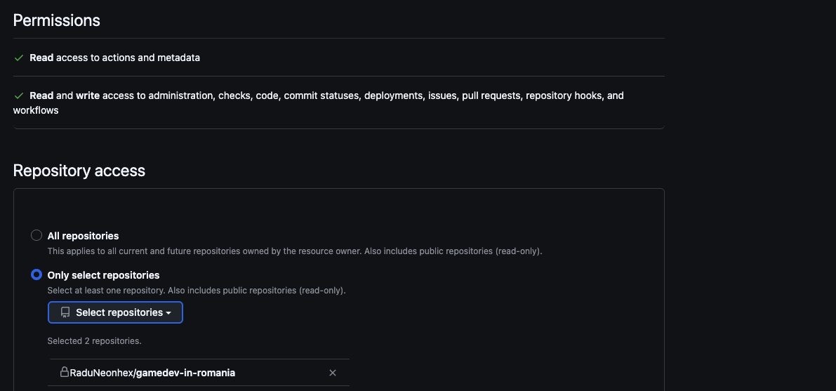 Selectarea repository-ului site-ului pentru import